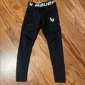Bauer Black Compression Hockey Tights with Logo